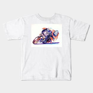 Ballpoint Sketching MotoGP Team No 93 Kids T-Shirt